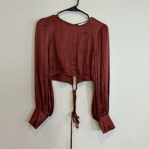 ASTR Rust Viola Silky Top